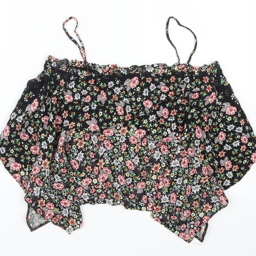 Topshop Womens Multicoloured Floral  Basic Tank Size 8