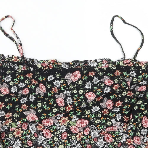 Topshop Womens Multicoloured Floral  Basic Tank Size 8