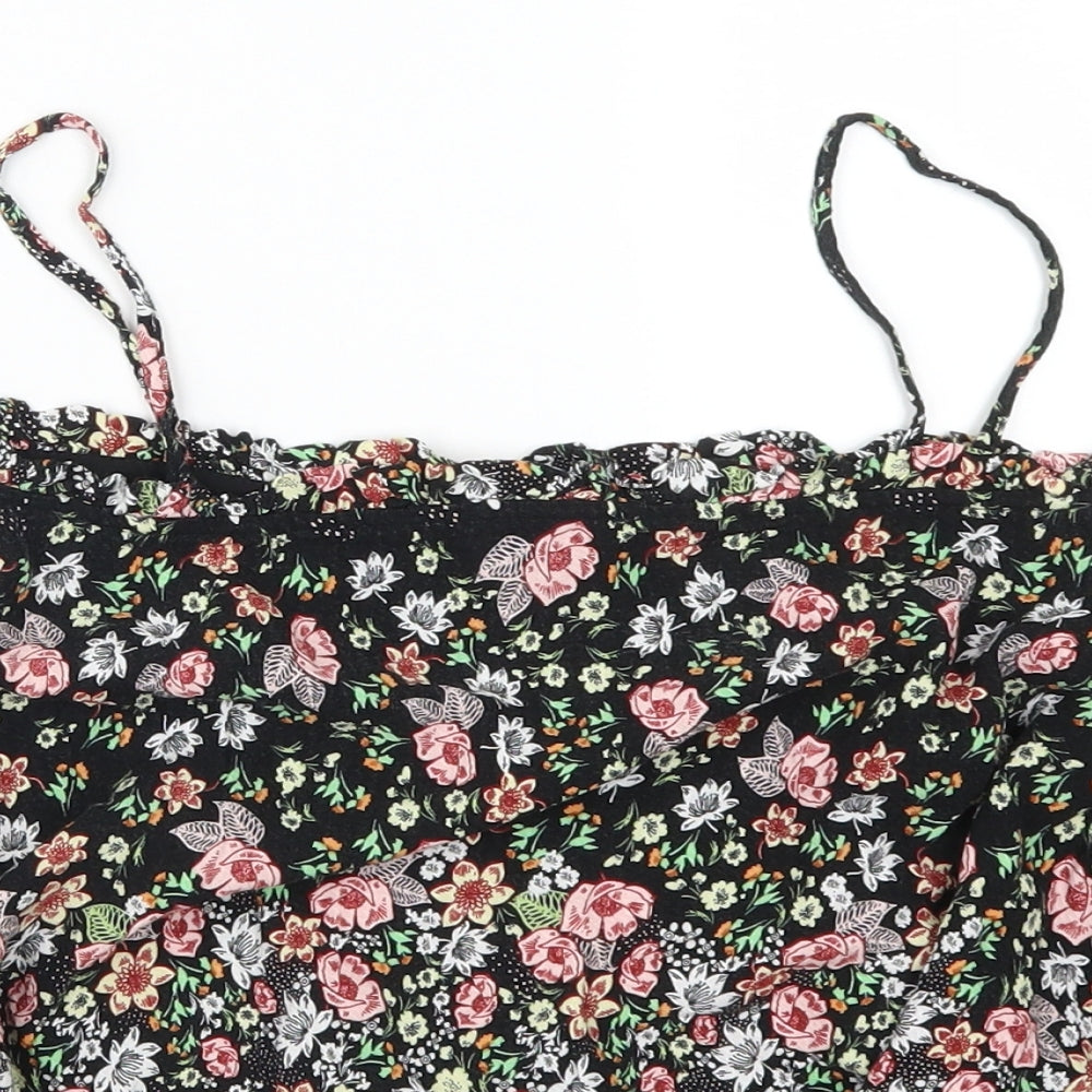 Topshop Womens Multicoloured Floral  Basic Tank Size 8