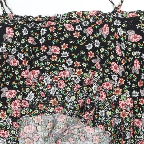Topshop Womens Multicoloured Floral  Basic Tank Size 8