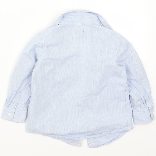 Gap Boys Blue Striped  Basic Button-Up Size 2 Years