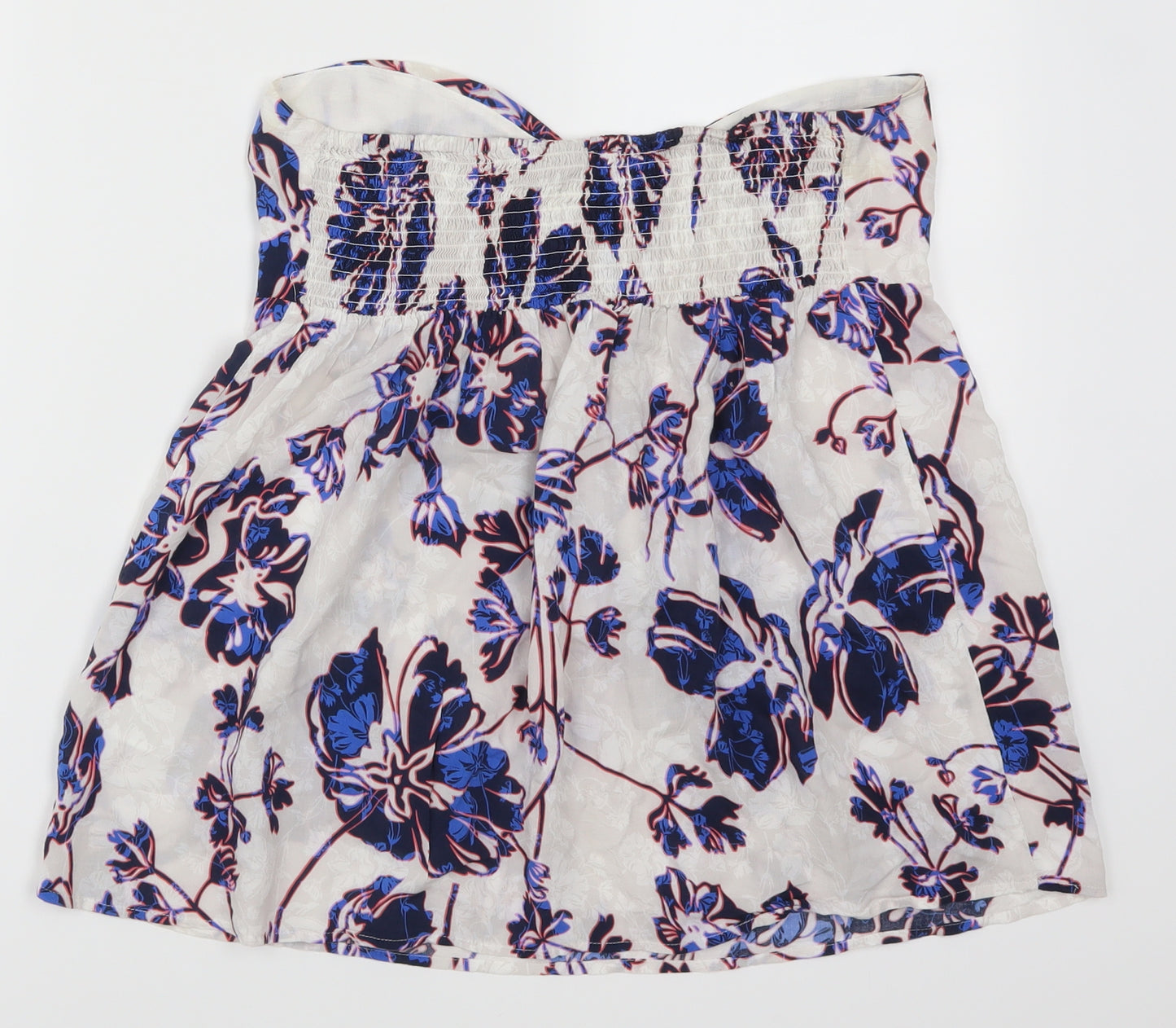 Warehouse Womens Blue Floral  Basic Tank Size 14