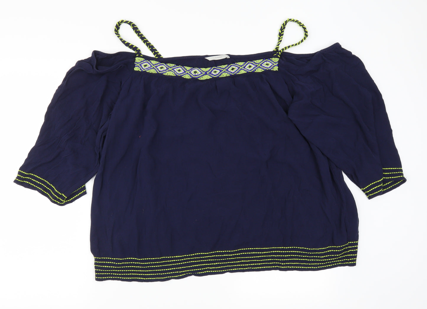 George Womens Blue   Basic Blouse Size 22