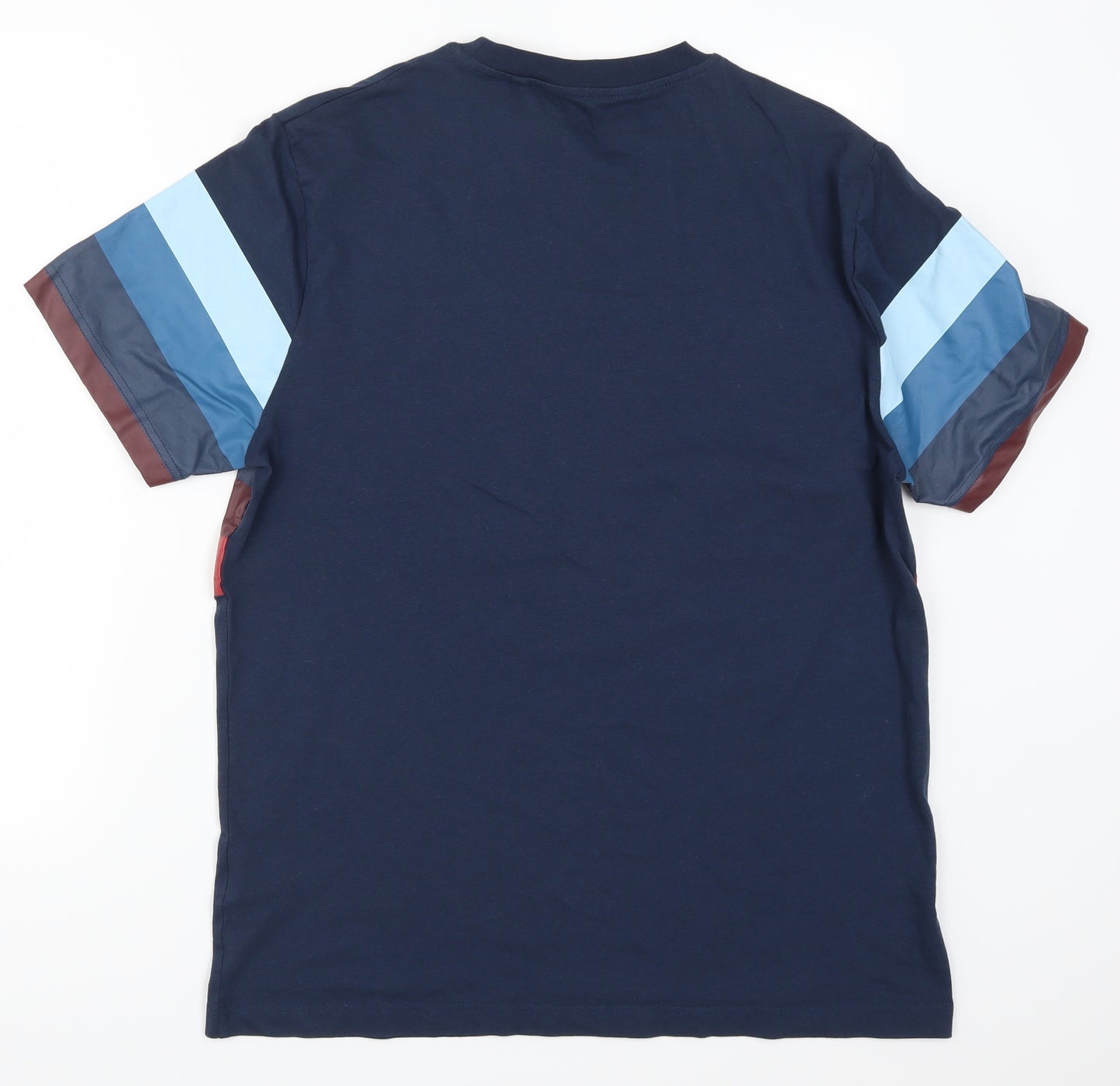 Penguin Mens Blue Striped   T-Shirt Size XL  - Red