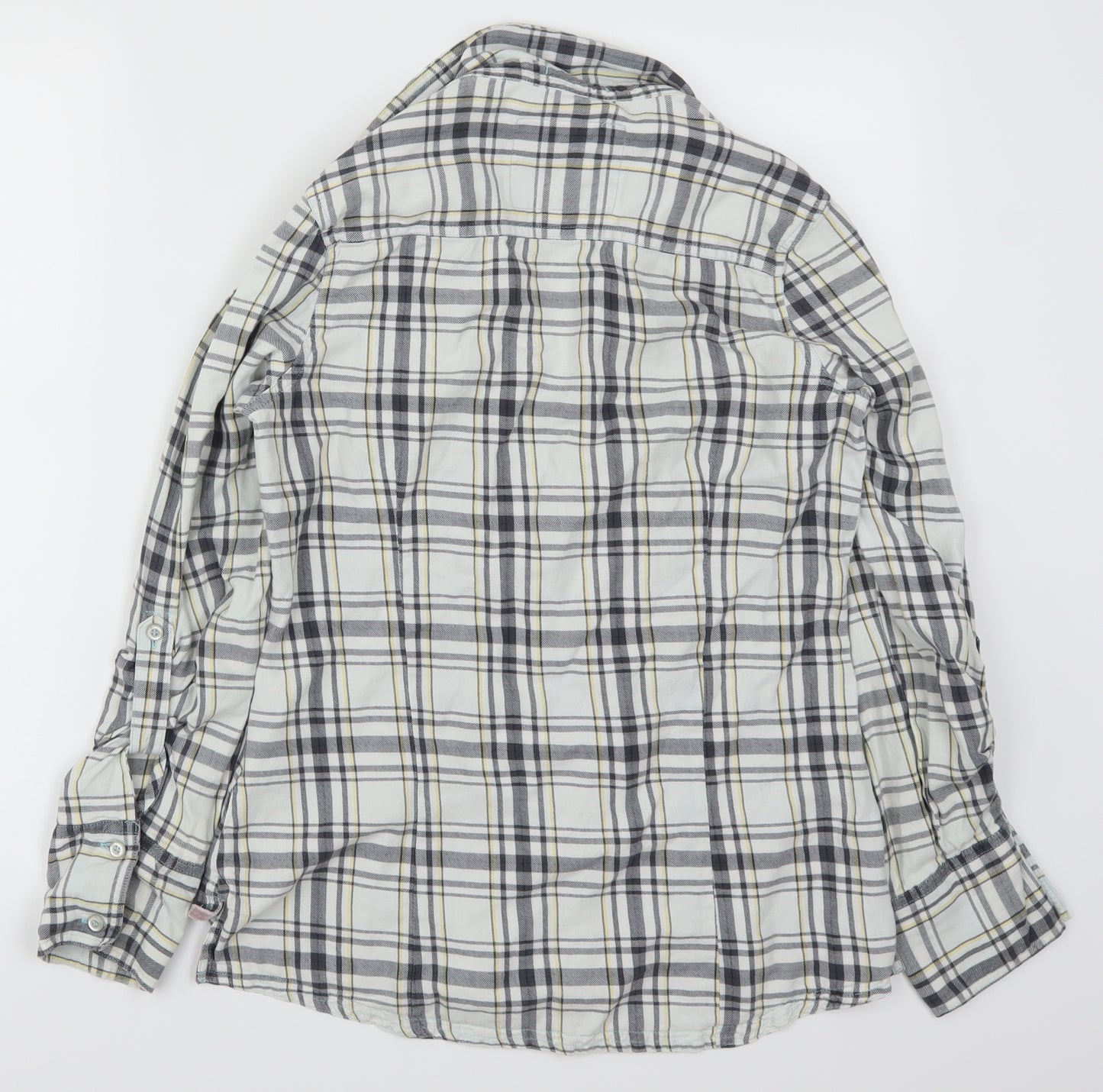 NEXT Womens Grey Check  Basic Button-Up Size 12