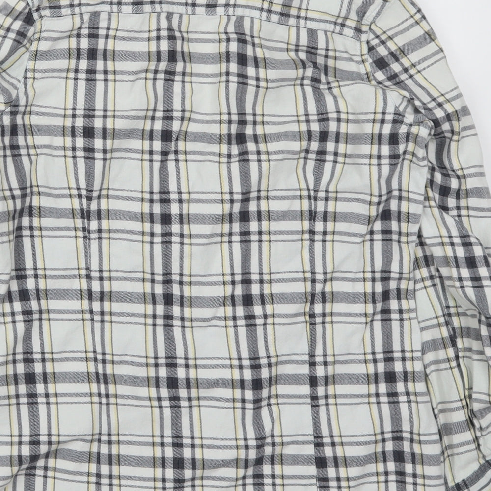 NEXT Womens Grey Check  Basic Button-Up Size 12