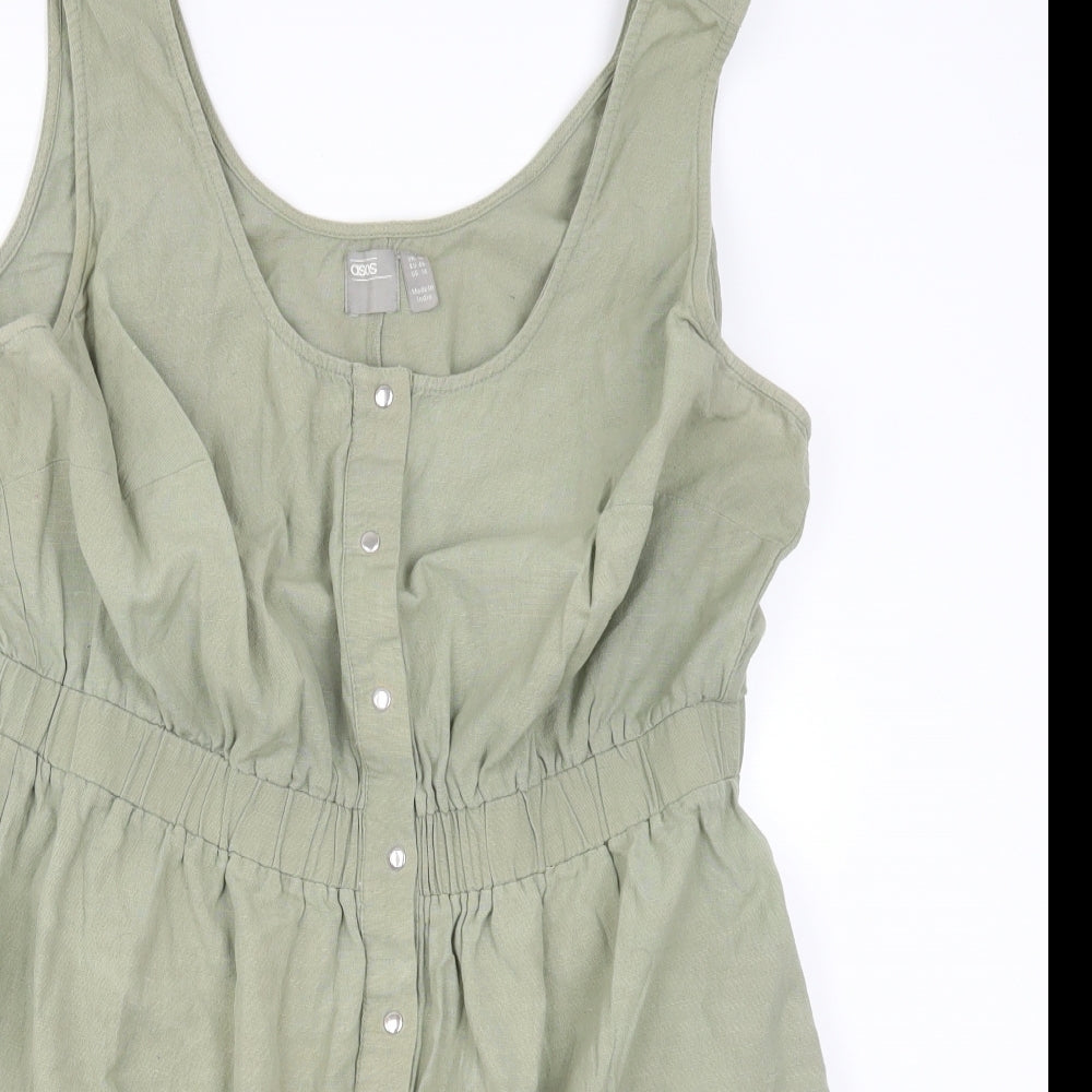 ASOS Womens Green   Skater Dress  Size 16