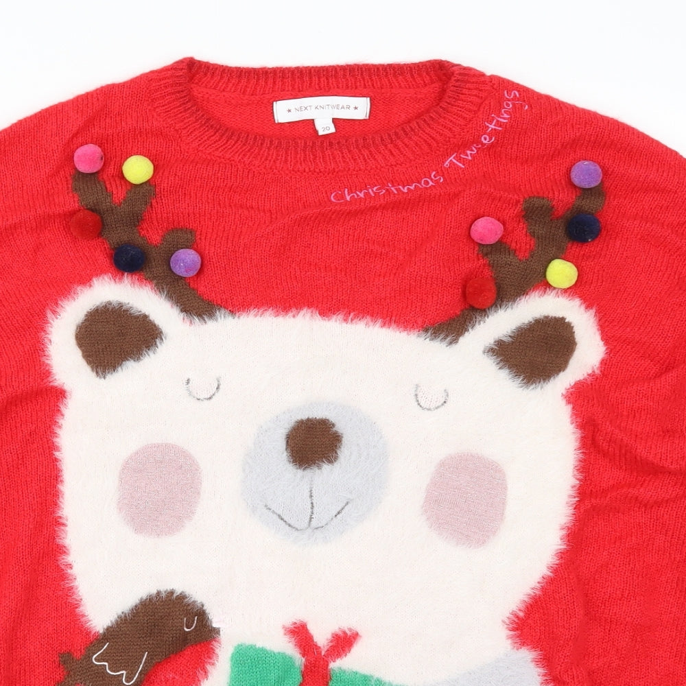 NEXT Womens Red   Pullover Jumper Size 20  - Christmas Polar Bear