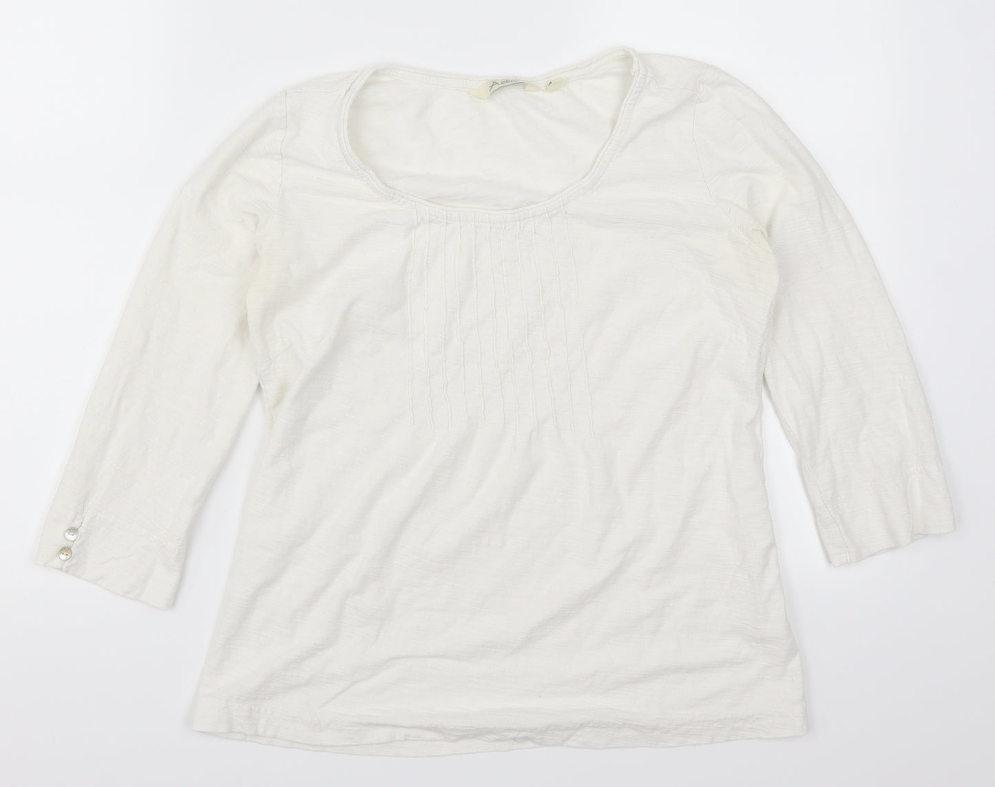 Adini Womens White   Basic T-Shirt Size XS