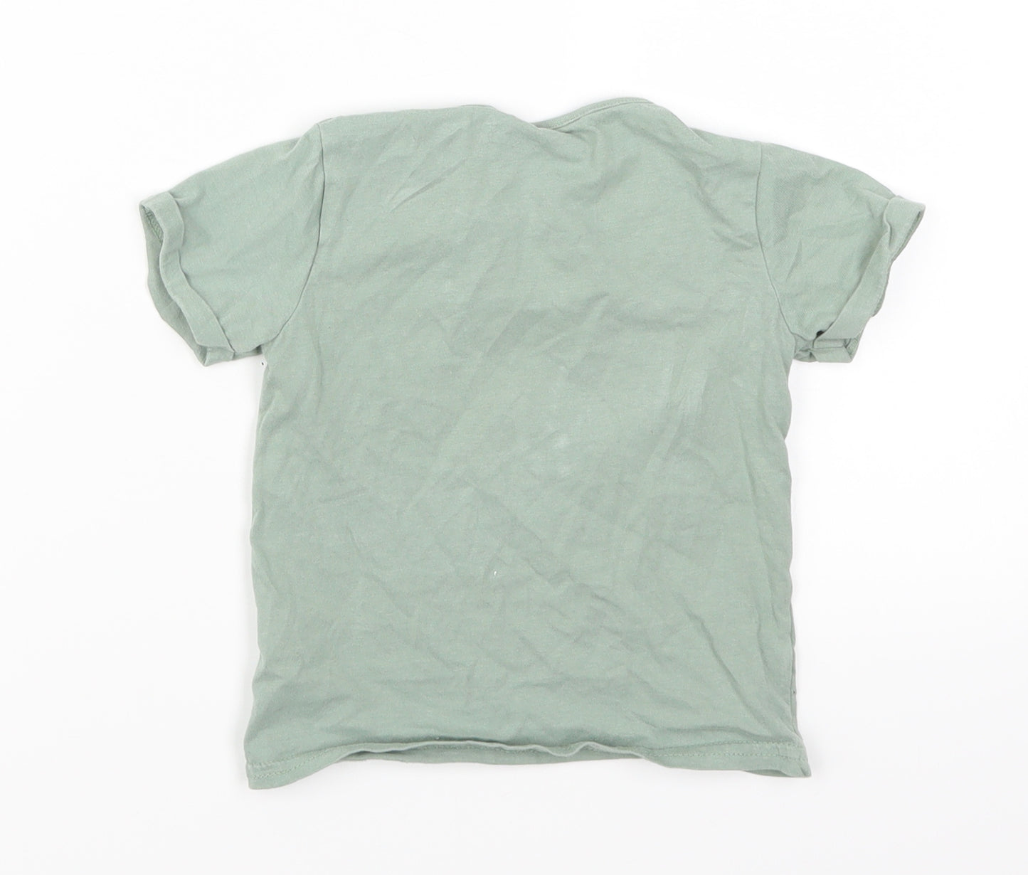 TU Boys Green   Basic T-Shirt Size 18-24 Months  - Lion