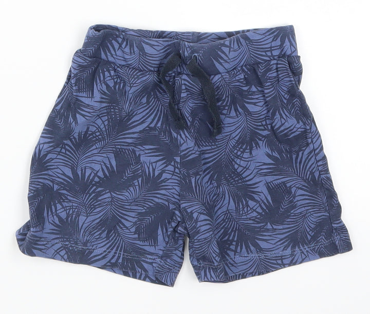 Primark Boys Blue Flecked  Sweatpants Trousers Size 18-24 Months  - Palm Leaves