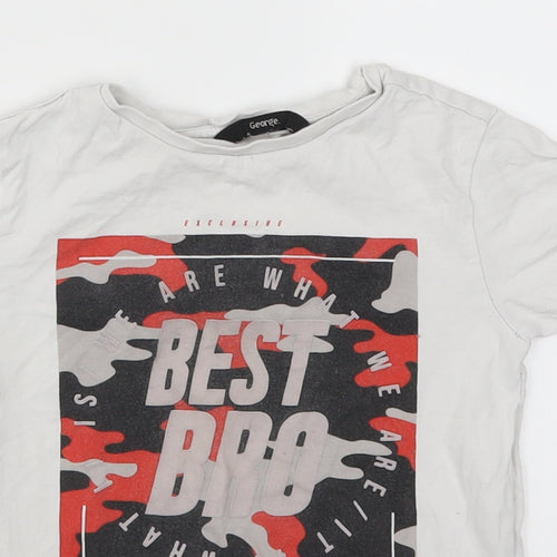 George Boys White   Basic T-Shirt Size 4-5 Years  - Best Bro