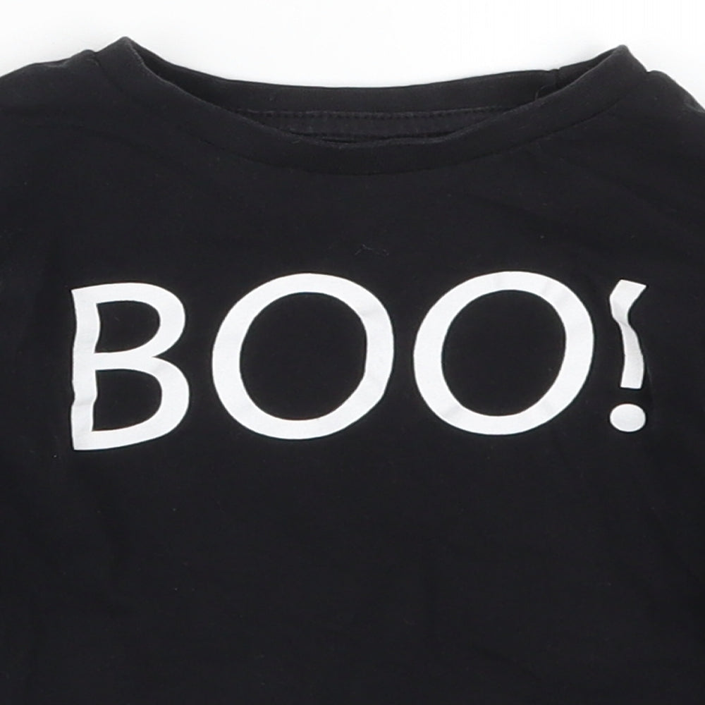 Matalan Baby Black   Basic T-Shirt Size 18-24 Months  - Boo!