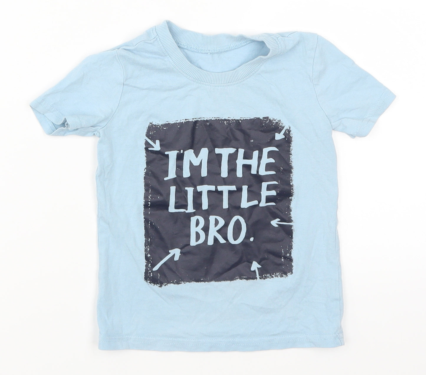 George Boys Blue   Basic T-Shirt Size 18-24 Months  - I'm The Little Bro