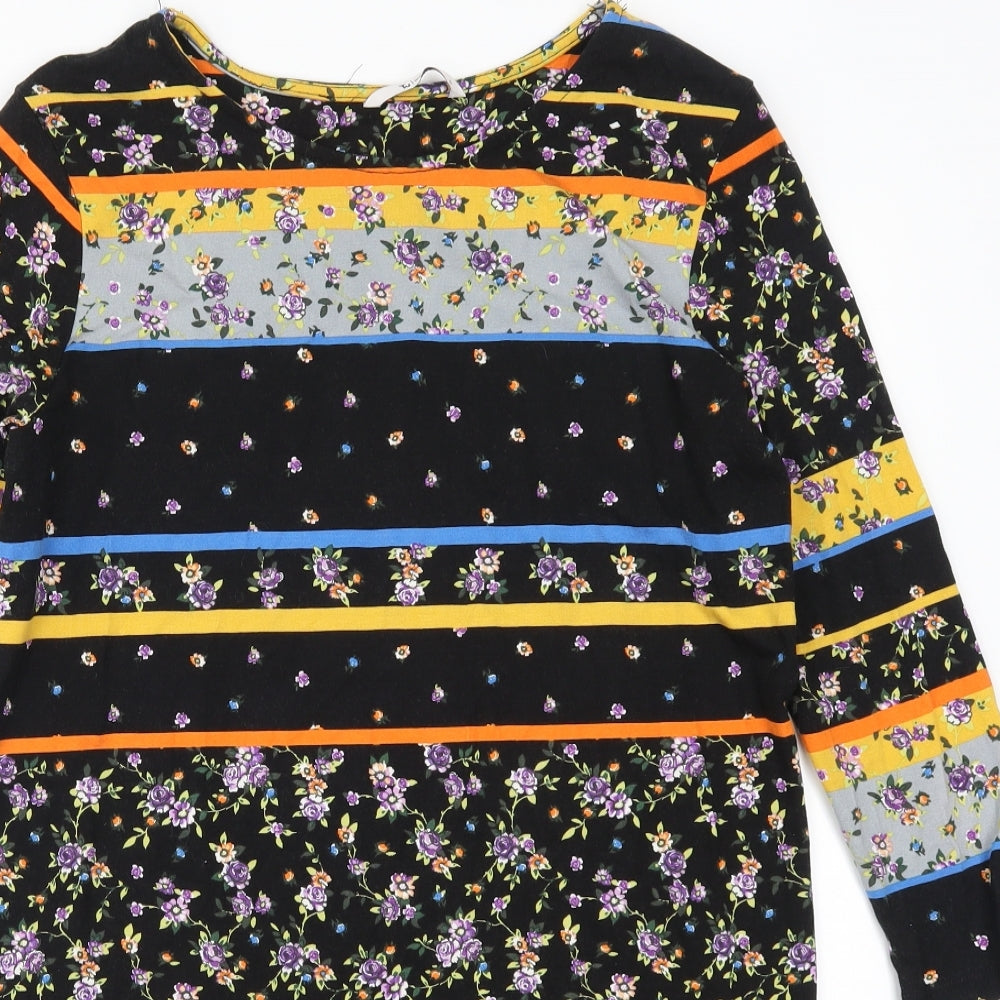 TU Womens Multicoloured Floral  T-Shirt Dress  Size 12  - Striped