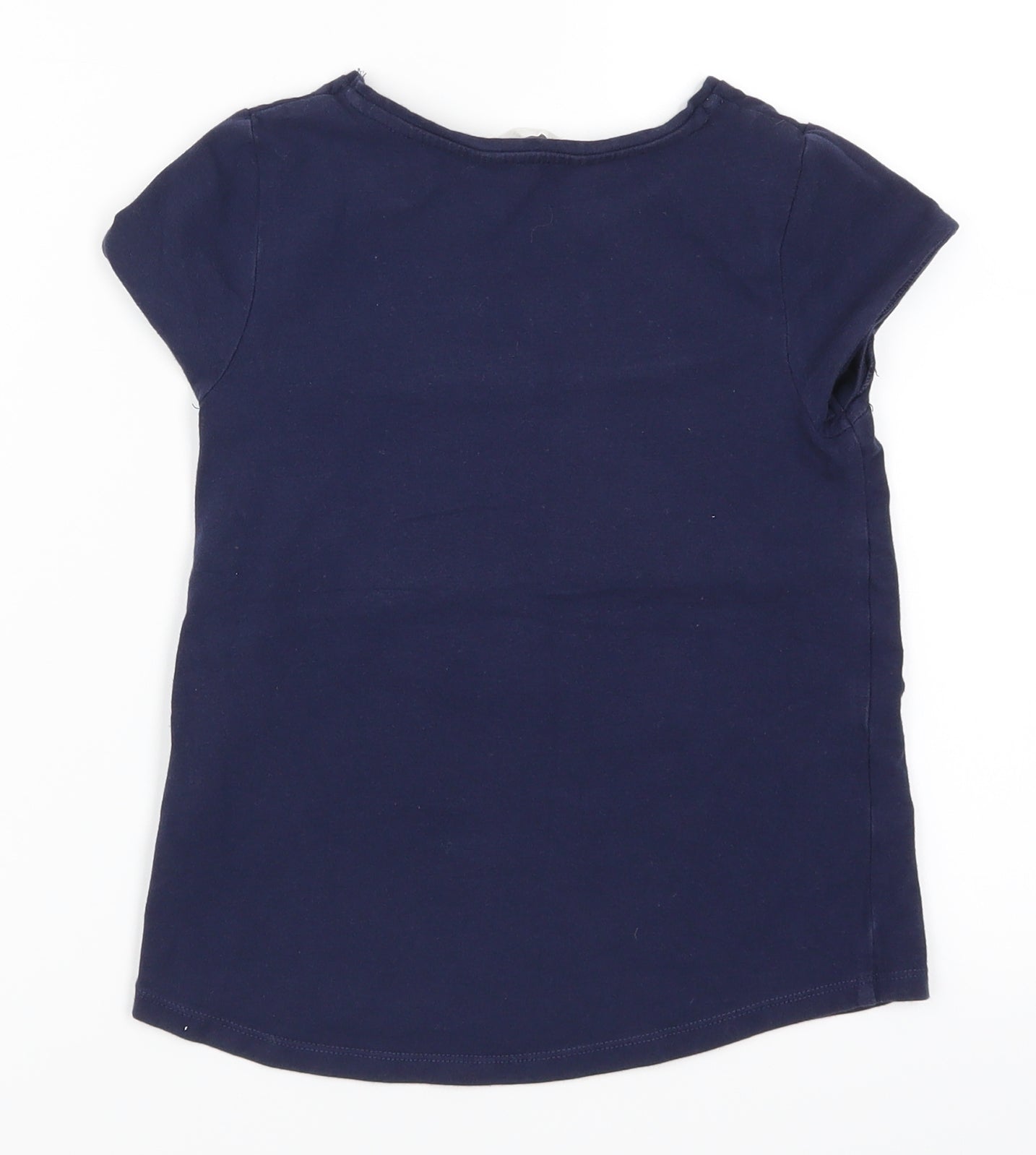 H&M Girls Blue   Basic T-Shirt Size 7-8 Years  - Kitten