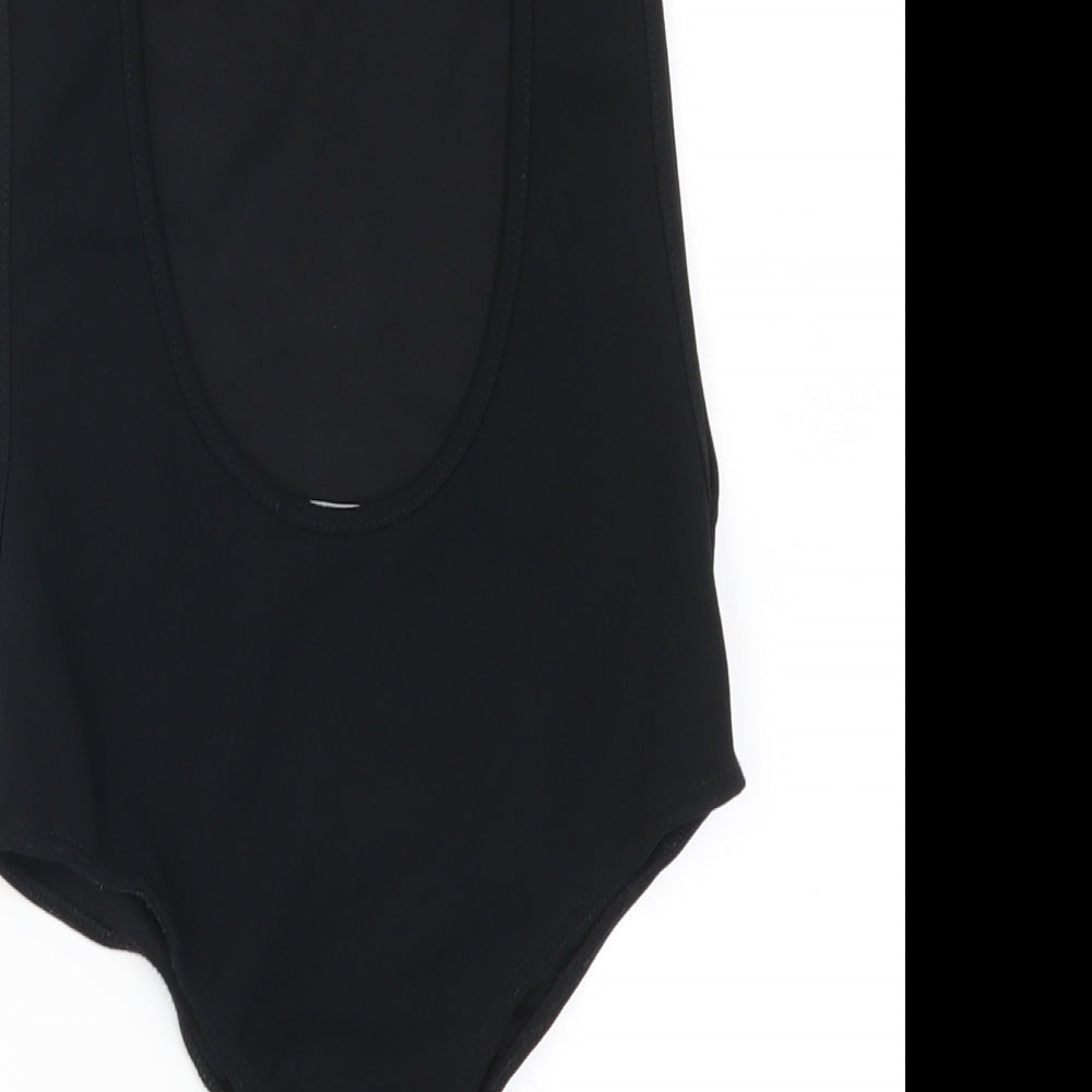 PRETTYLITTLETHING Womens Black   Bodysuit One-Piece Size 10