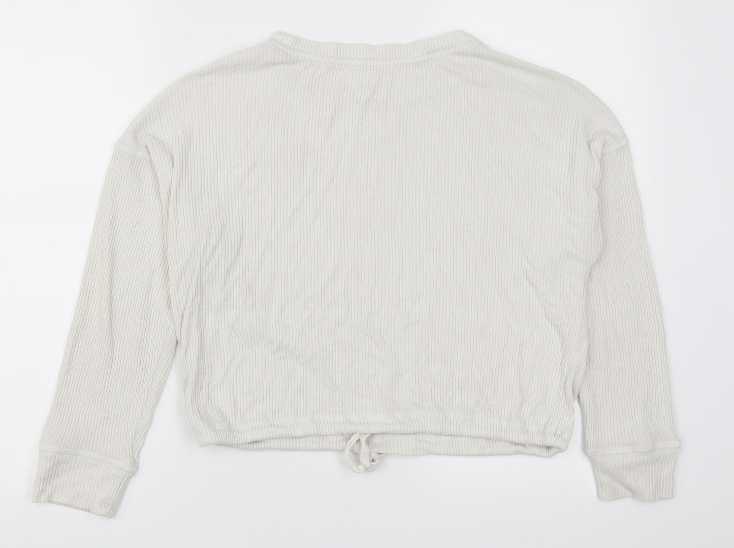 Primark Womens White Solid  Top Pyjama Top Size 12