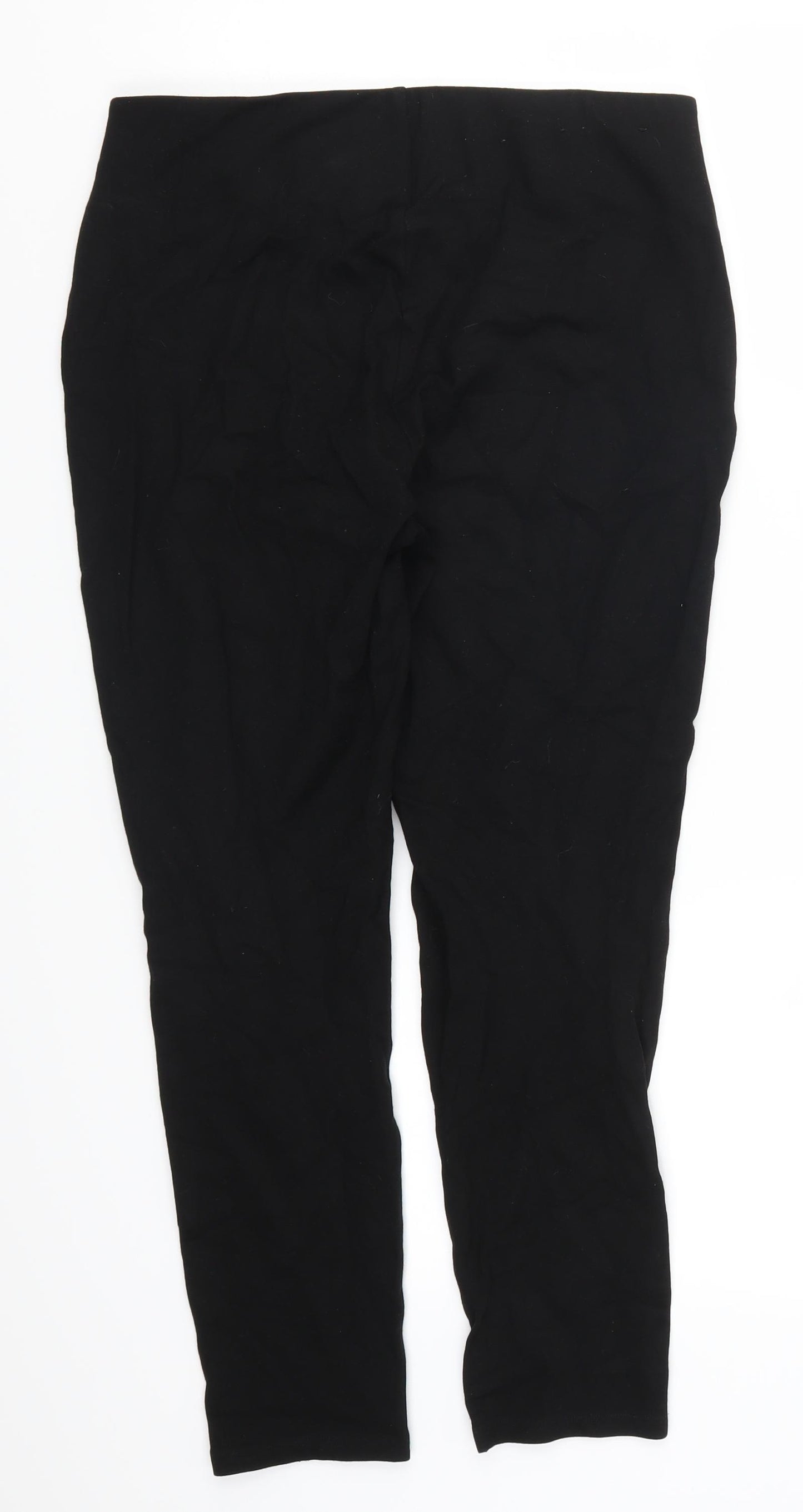 ESMARA Womens Black   Carrot Leggings Size 14 L24 in