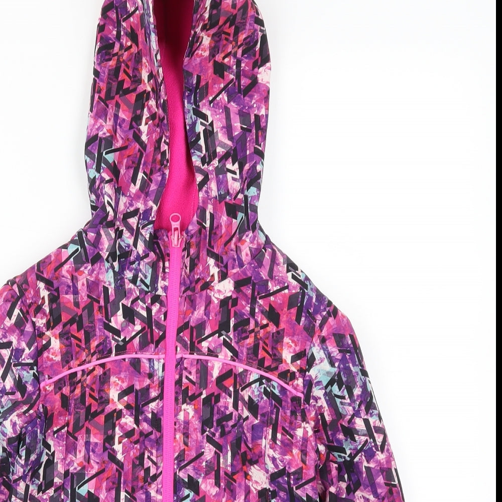 TU Girls Pink Geometric  Jacket  Size 7-8 Years