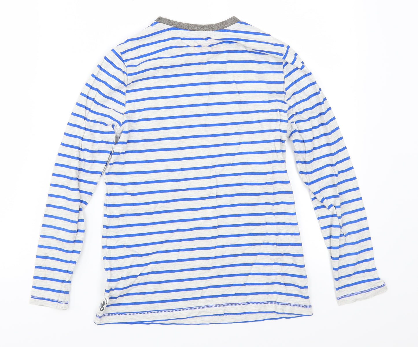F&F Boys Blue Striped  Basic T-Shirt Size 9-10 Years  - Chill