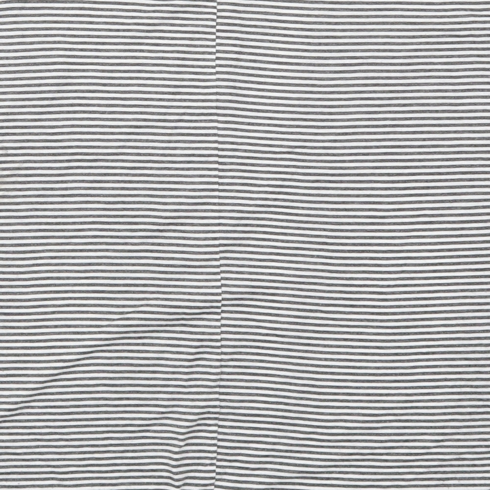 Papaya Womens Grey Striped  Basic T-Shirt Size 14