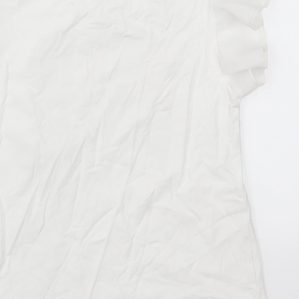 Miss Image Girls White   Basic T-Shirt Size 10 Years  - Zone