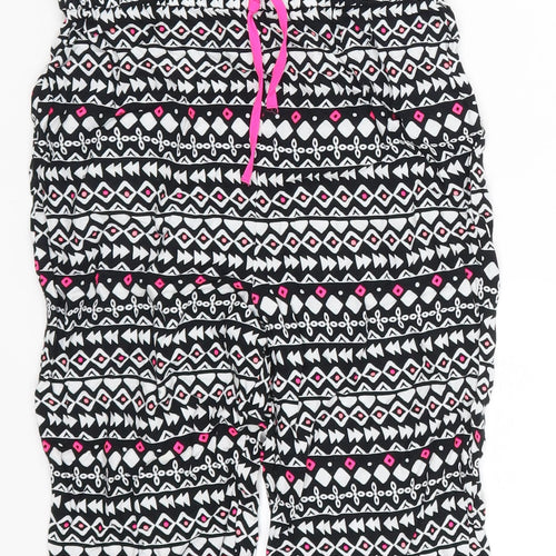 Matalan Girls Black Geometric  Jumpsuit One-Piece Size 8 Years  - Pink