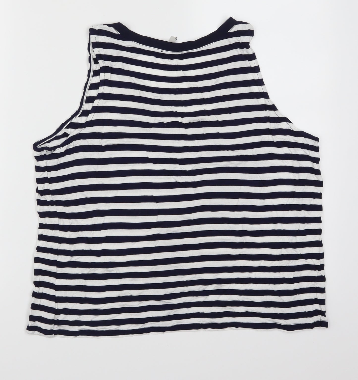 TU Womens Blue Striped  Basic Tank Size 14