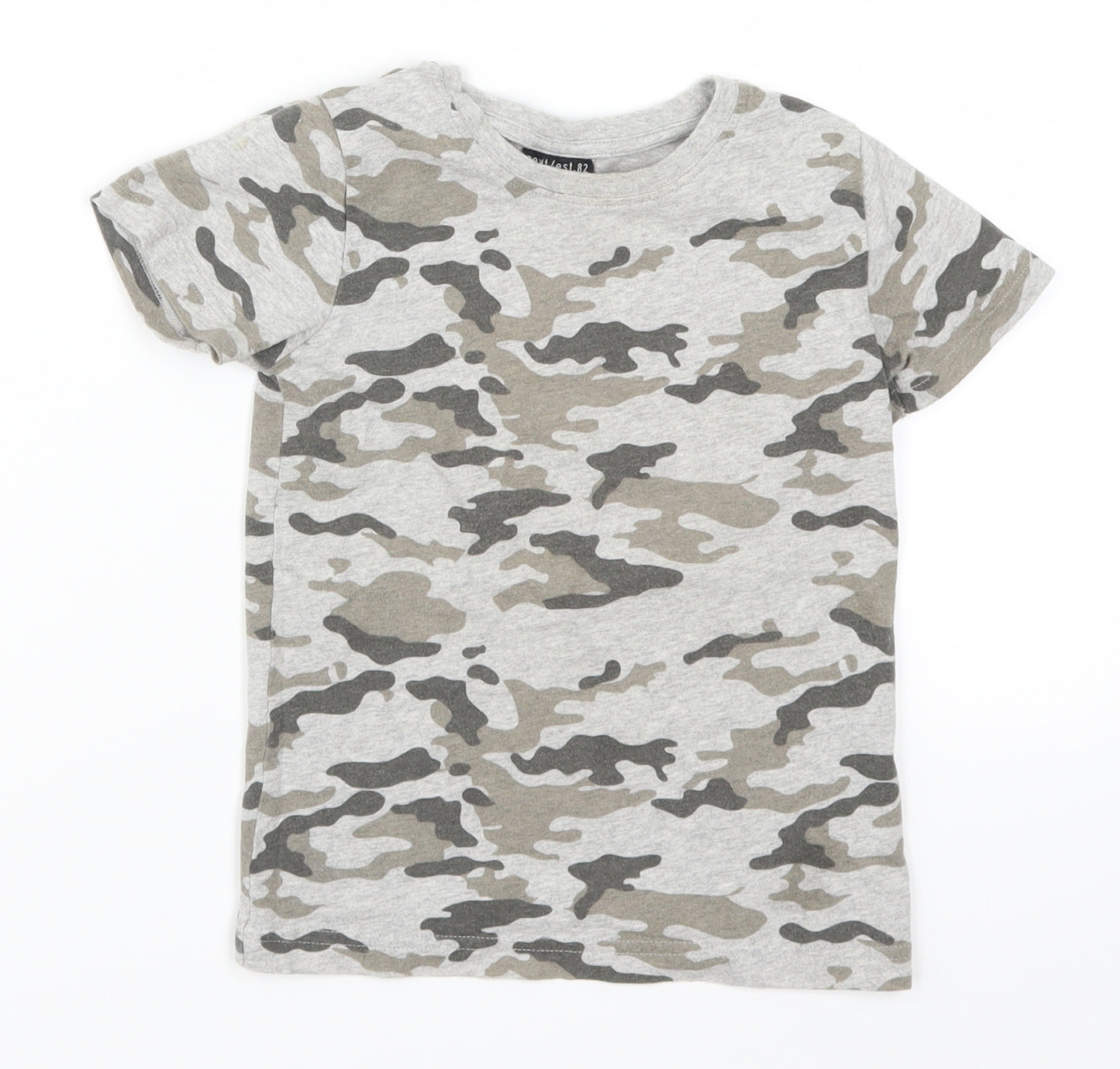 NEXT Boys Grey Camouflage  Basic T-Shirt Size 4 Years