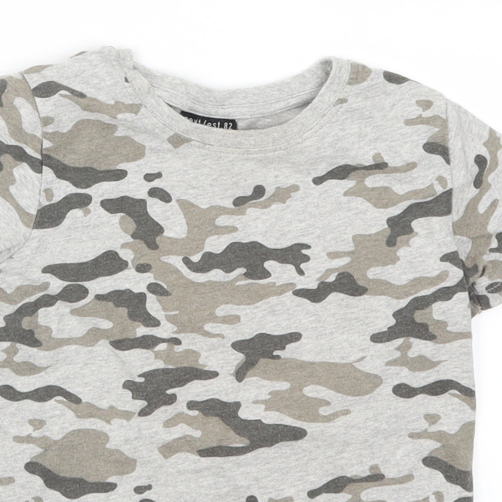 NEXT Boys Grey Camouflage  Basic T-Shirt Size 4 Years
