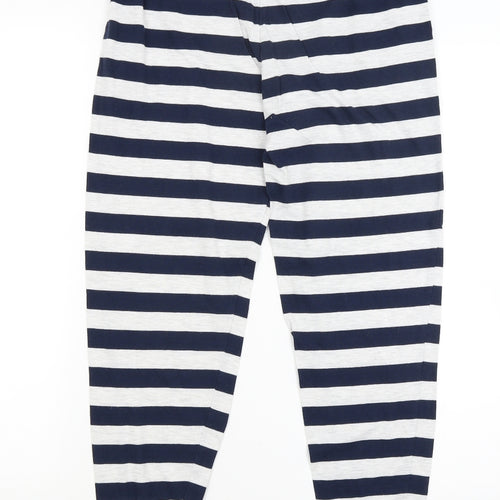 F&F Womens Blue Striped  Jogger Trousers Size 10 L28 in