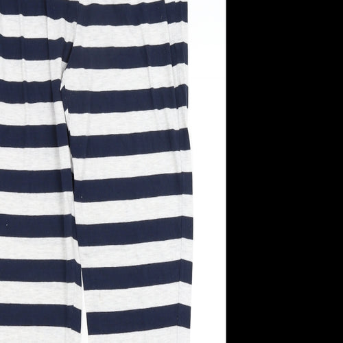 F&F Womens Blue Striped  Jogger Trousers Size 10 L28 in