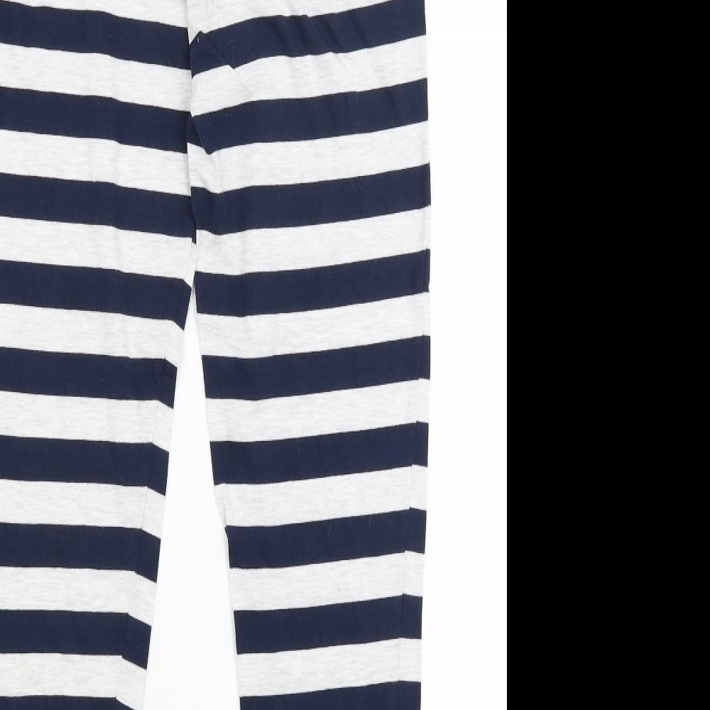 F&F Womens Blue Striped  Jogger Trousers Size 10 L28 in
