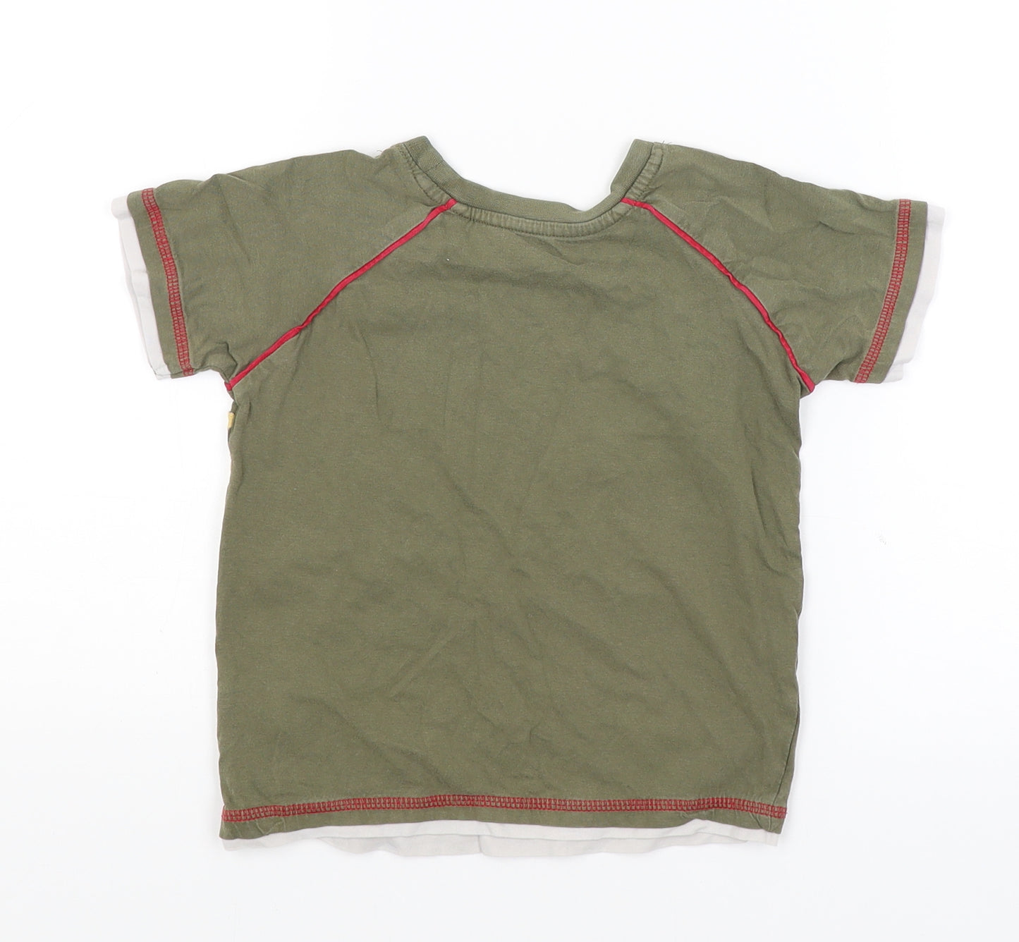 Matalan Boys Green   Basic T-Shirt Size 3-4 Years  - Beware of little monsters