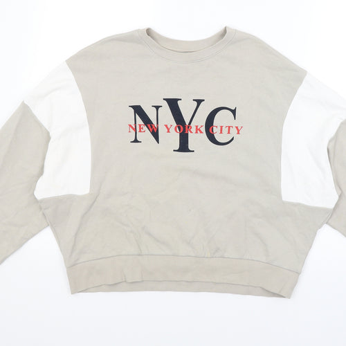 Divided Womens Beige   Pullover Sweatshirt Size S  - NYC