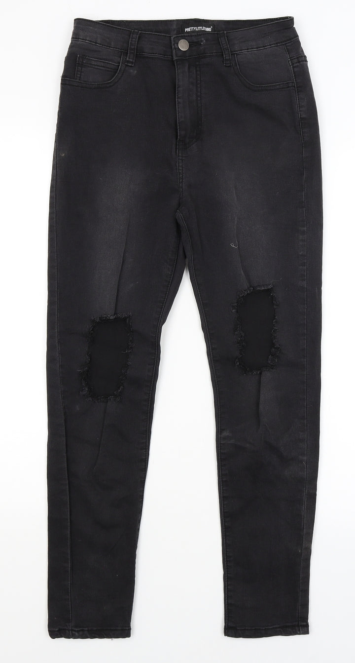 Pretty Little Thing Womens Black   Skinny Jeans Size 10 L25.5 in