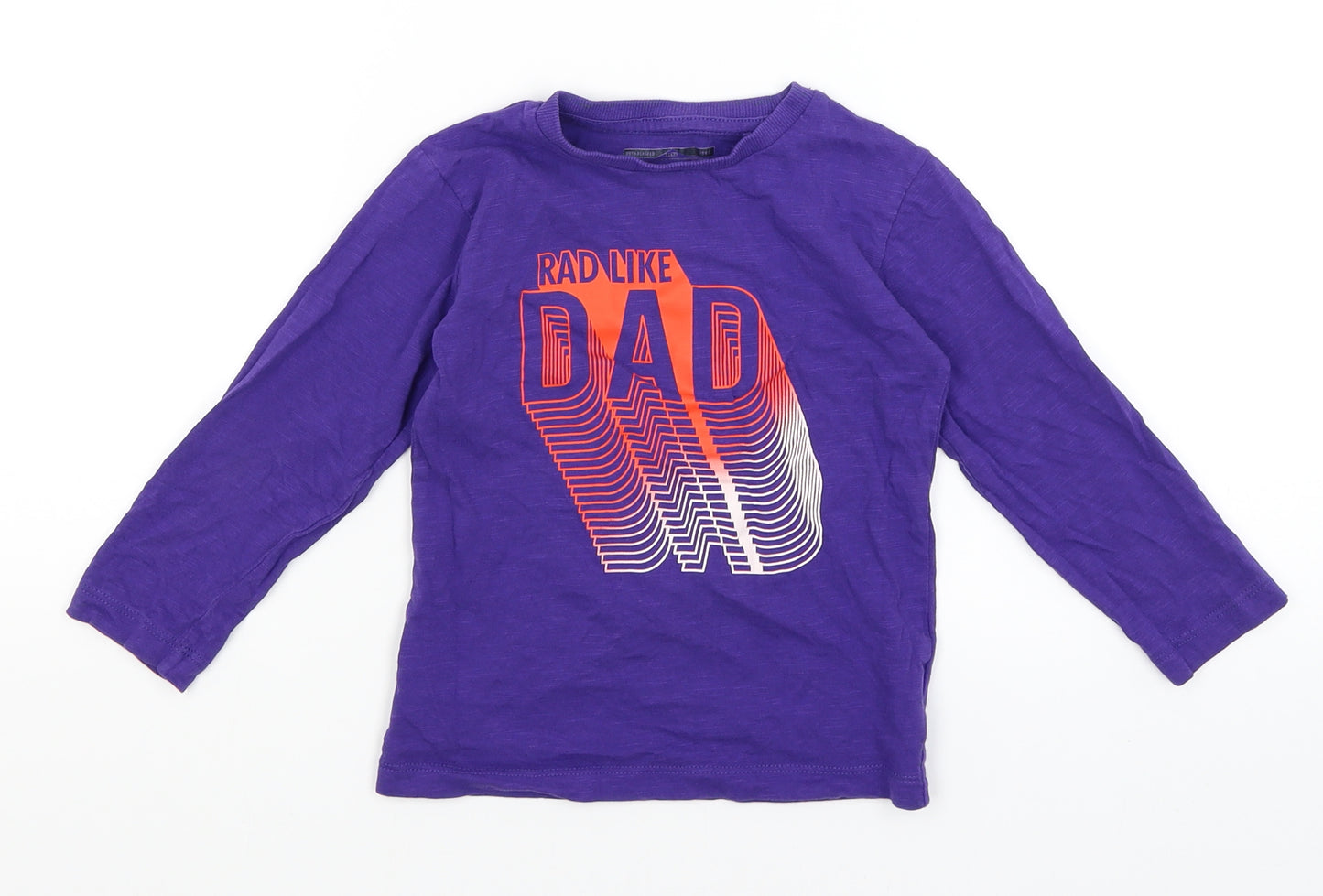 NEXT Boys Purple   Basic T-Shirt Size 2-3 Years  - Rad like Dad