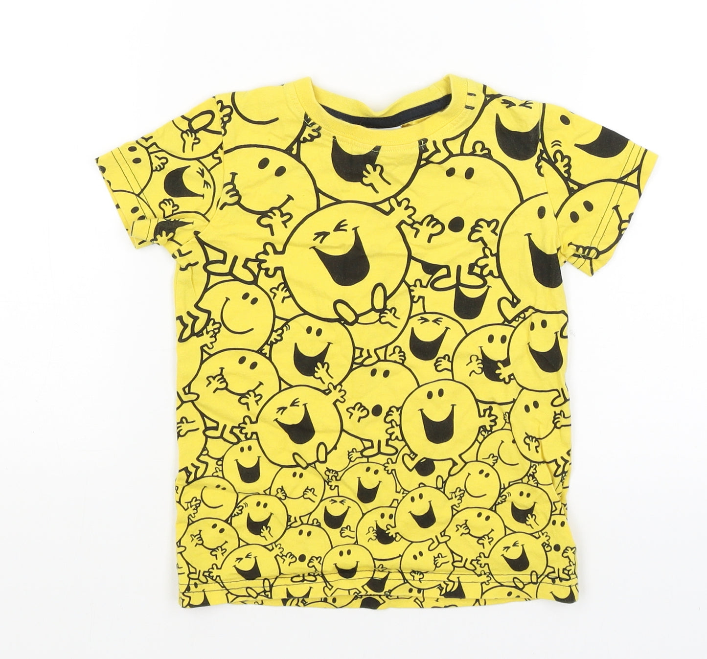 NEXT Boys Yellow   Basic T-Shirt Size 2-3 Years  - Mr Men