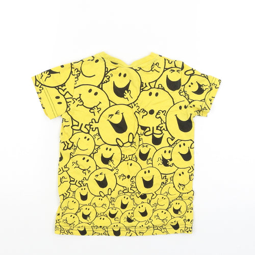 NEXT Boys Yellow   Basic T-Shirt Size 2-3 Years  - Mr Men