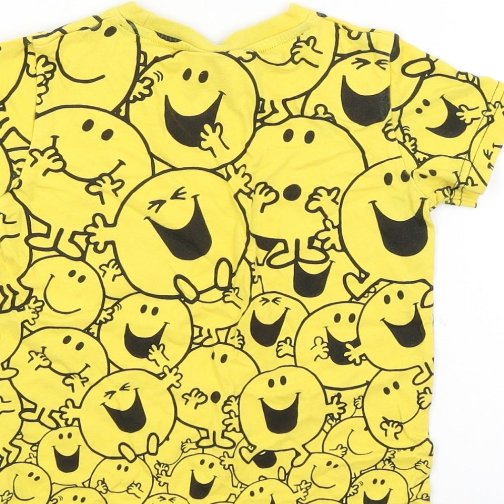NEXT Boys Yellow   Basic T-Shirt Size 2-3 Years  - Mr Men