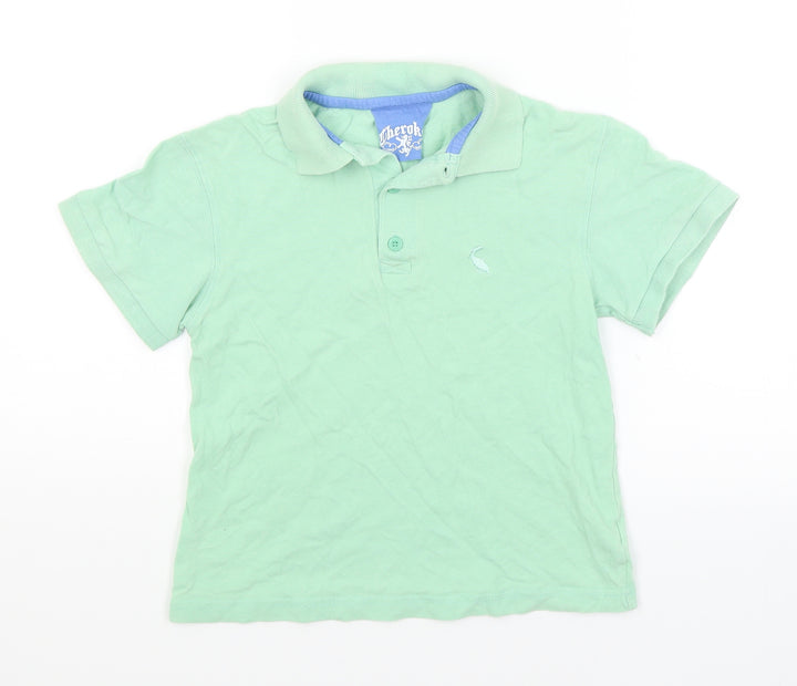 Cherokee Boys Green Basic Polo Size 6-7 Years