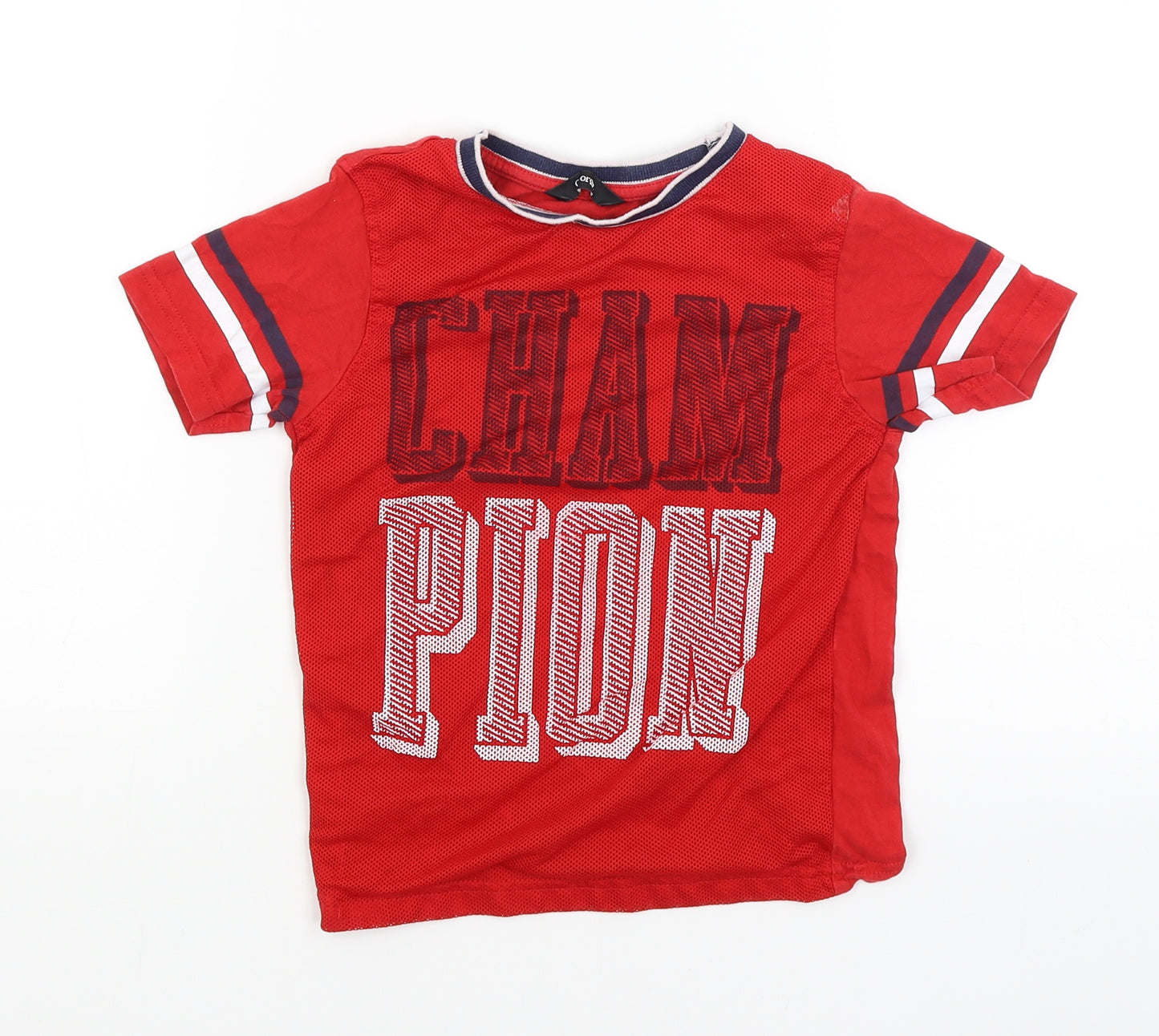 George Boys Red   Basic T-Shirt Size 6-7 Years  - Champion
