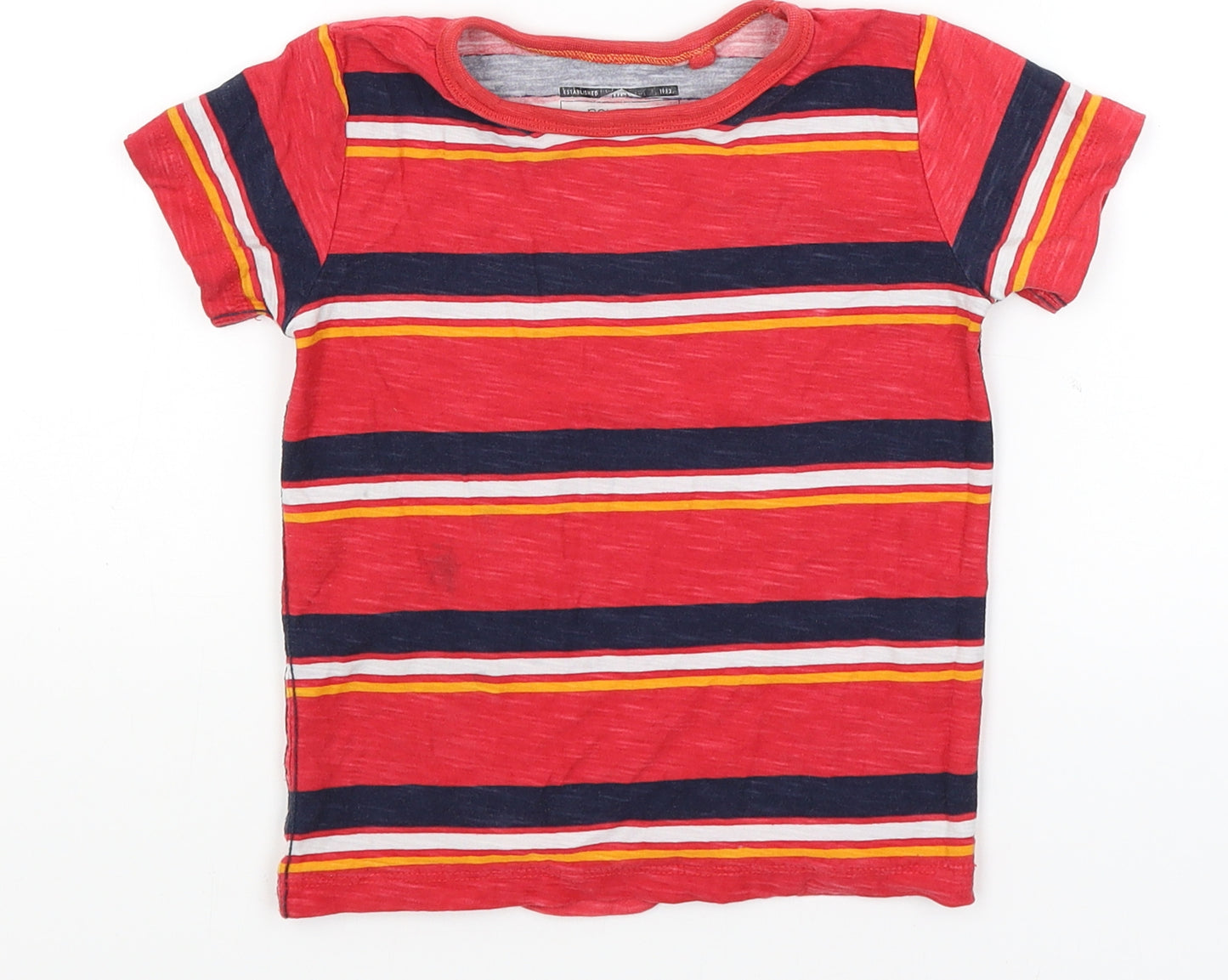 NEXT Boys Red Striped  Basic T-Shirt Size 2-3 Years