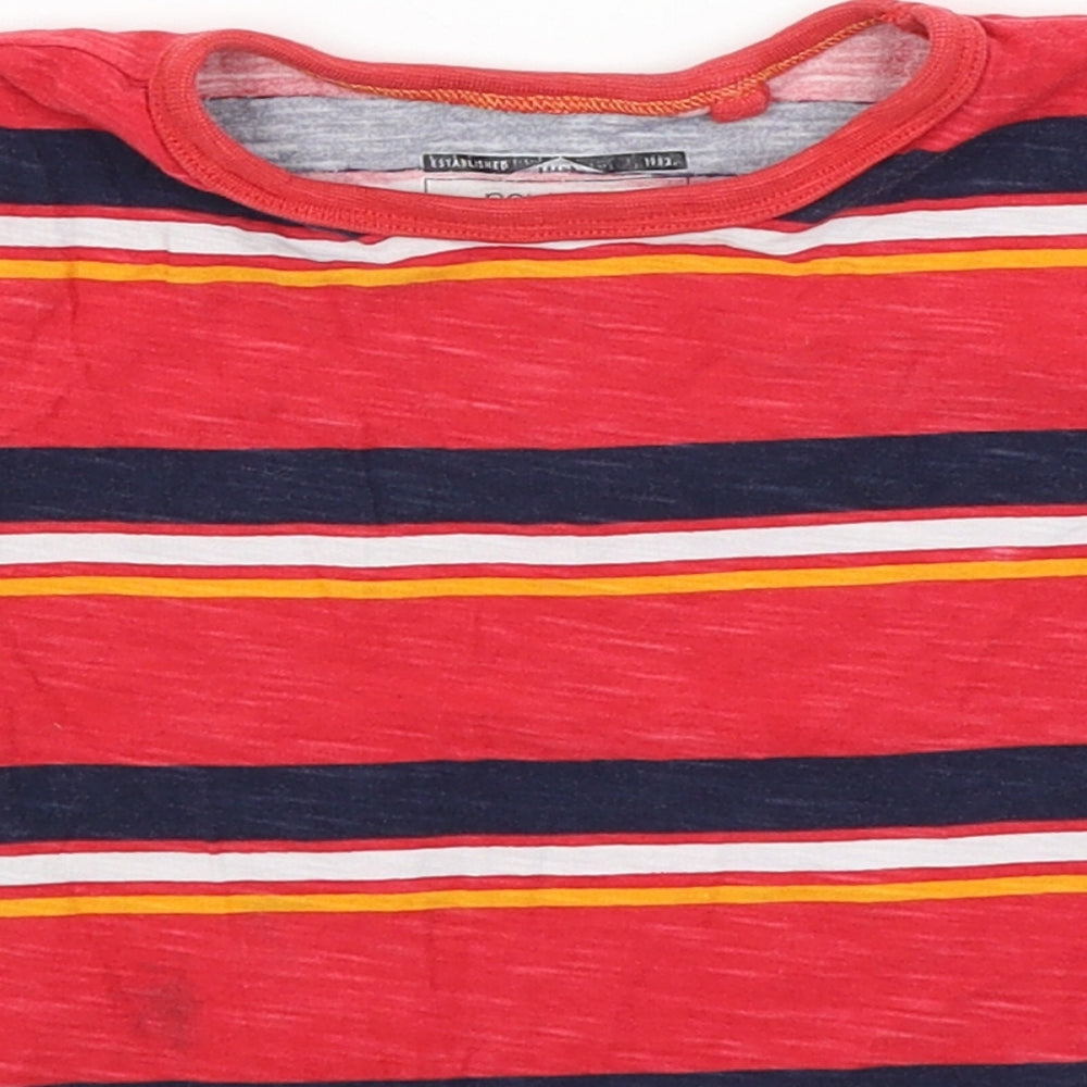 NEXT Boys Red Striped  Basic T-Shirt Size 2-3 Years