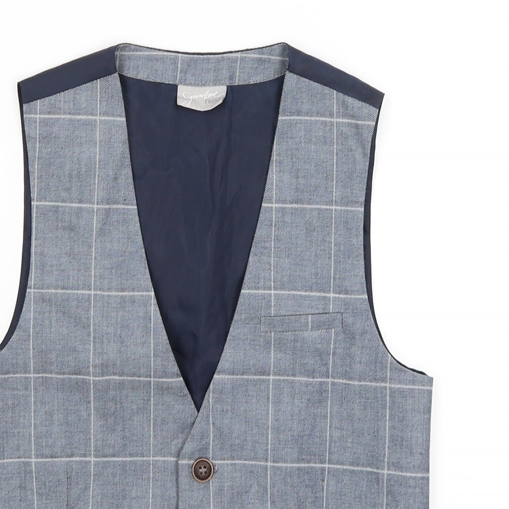 NEXT Boys Blue   Overcoat Waistcoat Size 8 Years