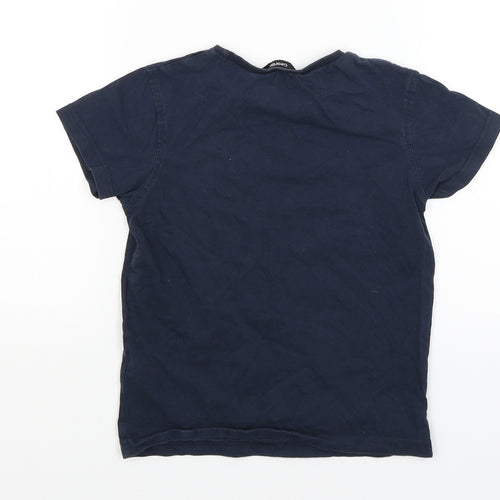 George Girls Blue   Basic T-Shirt Size 6-7 Years  - Meerkat