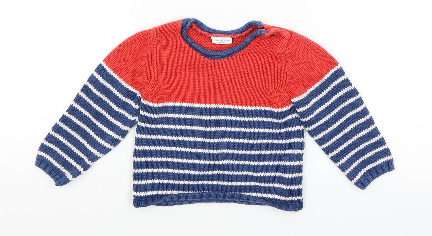 NEXT Baby Blue Striped  Pullover Jumper Size 12-18 Months