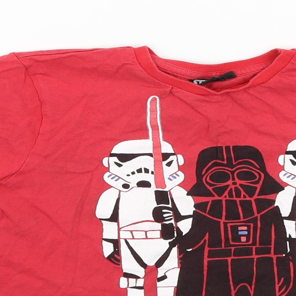 Rebel Boys Red   Basic T-Shirt Size 6-7 Years  - Star Wars