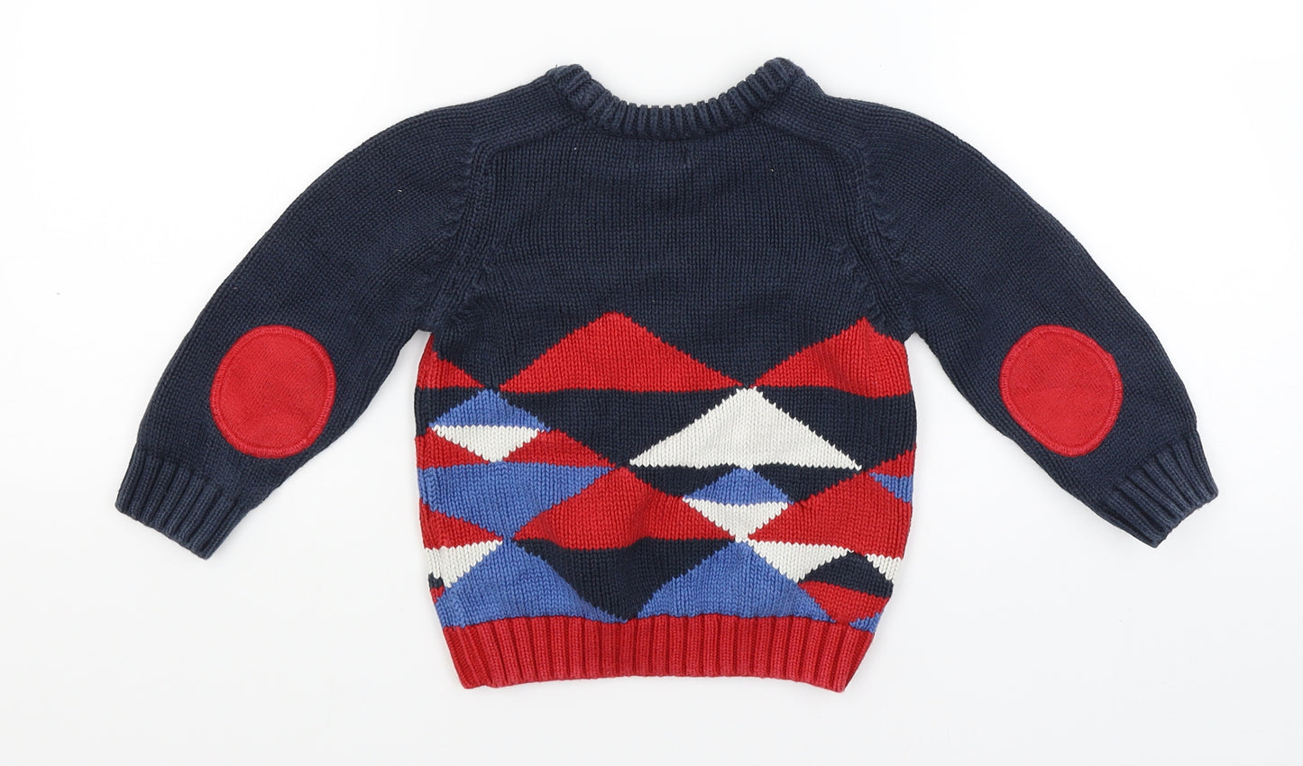 NEXT Baby Blue Geometric  Pullover Jumper Size 18-24 Months